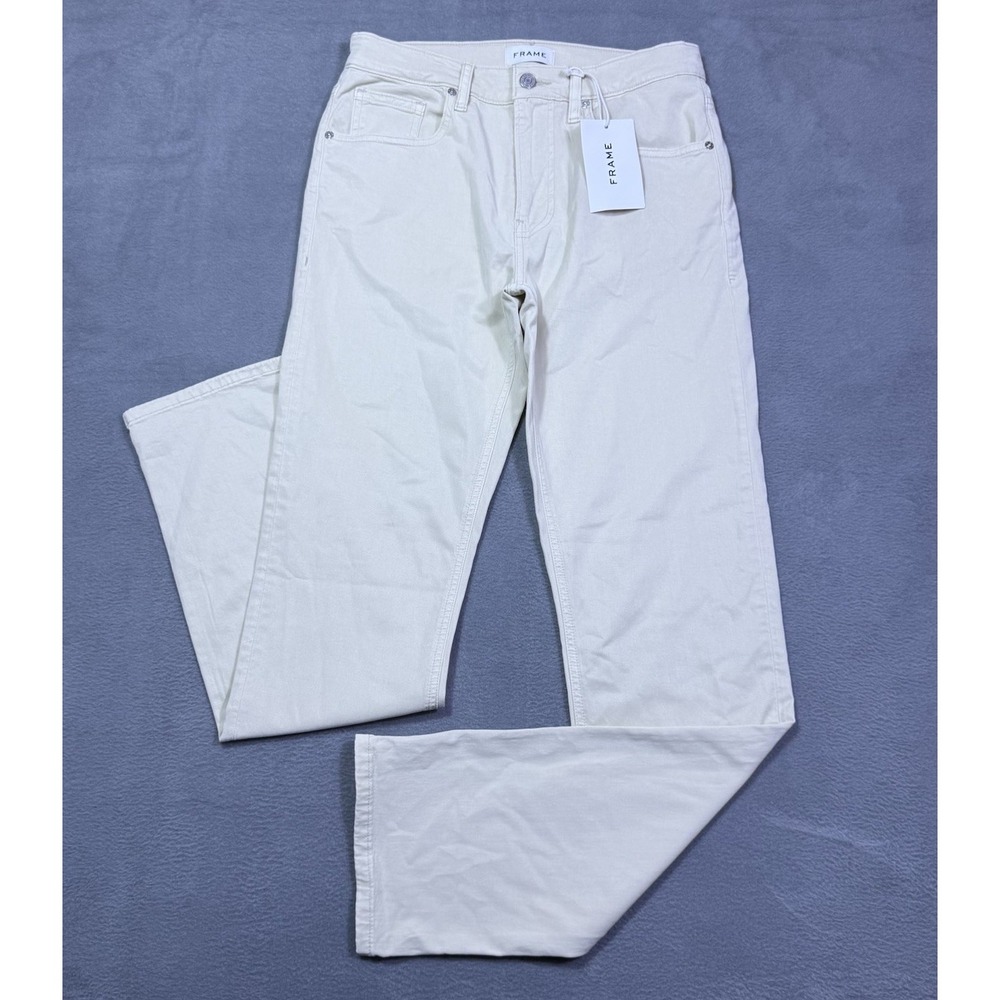 Frame Jeans Mens 30x33 Modern Straight Natural Beige Stretch USA Modern NEW $248